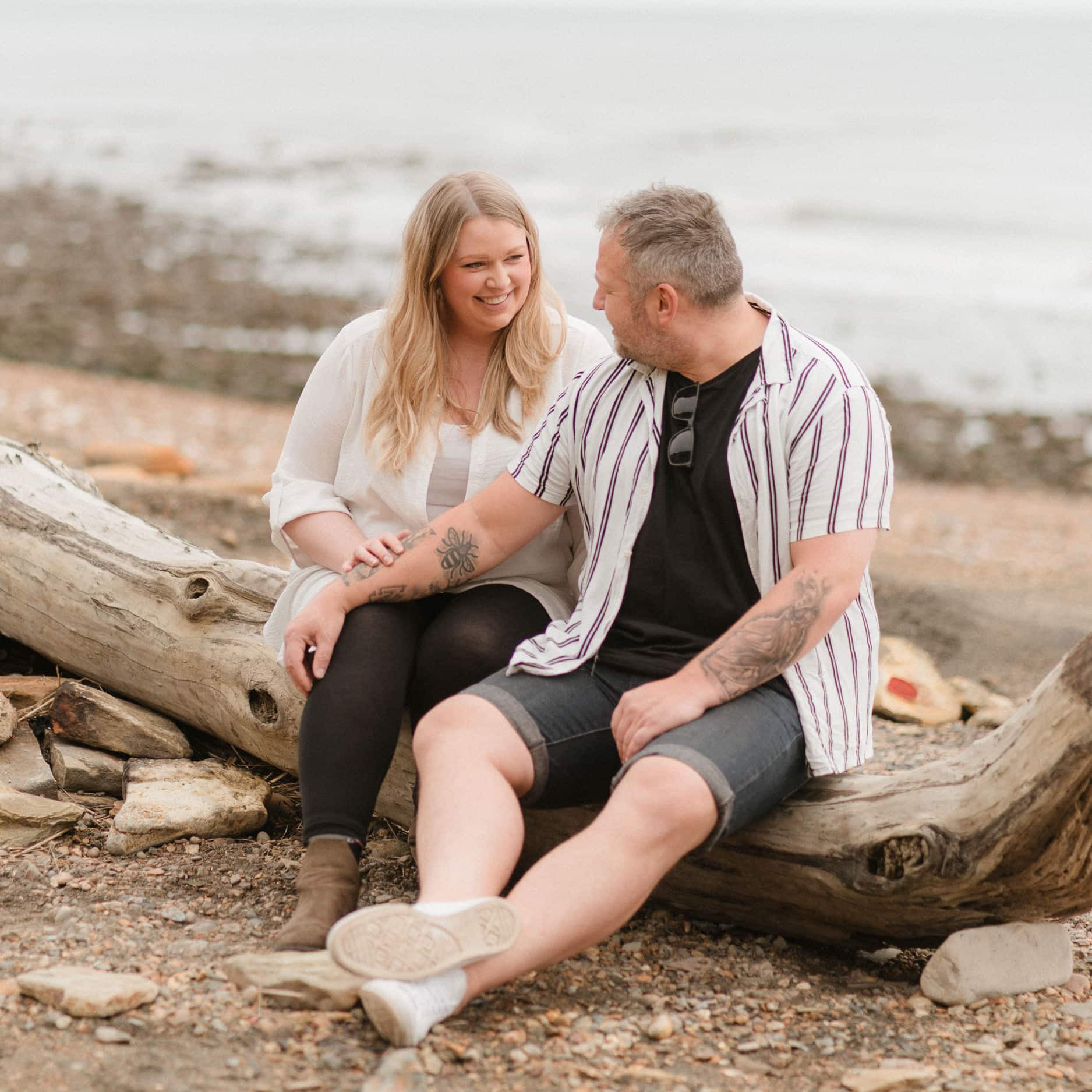 Seaham Chemical Beach Couple Shoot
